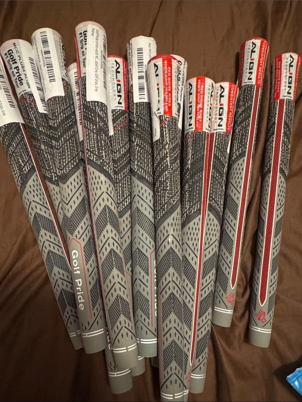ALIGN Golf Grips - Gray with Black and Red Accent